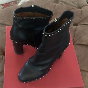 Valentino Garavani Black Studded Heeled Boots